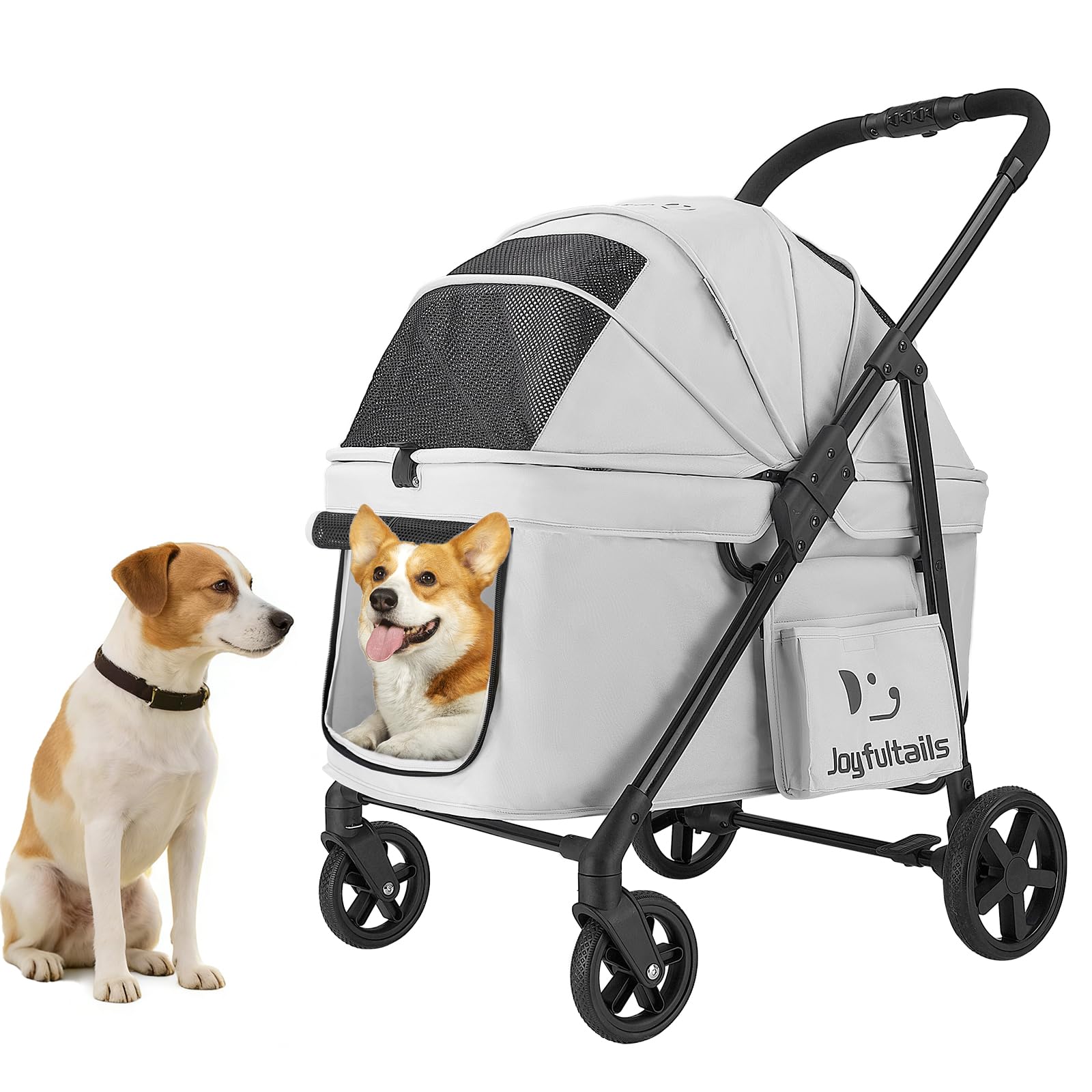 Amazon.co.jp: Joyfultails ペットカート 中型犬・多頭用 ワンタッチ